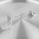 A Vollrath stainless steel pan cover with a metal handle.