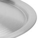 A close-up of a stainless steel Vollrath Arkadia pan cover.