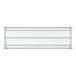 A metal wire shelf by Regency with black circles.