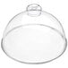 A clear acrylic round dome lid for samples and pastries.