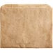 A brown paper bag with a white border.