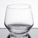 a clear glass with a clear rim