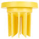 A yellow Sunkist plunger with 10 holes.
