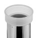 a close-up of a silver cylinder