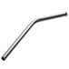 A Barfly stainless steel reusable bent straw with a white background.