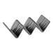 An American Metalcraft black faux-slate melamine taco holder with 2 or 3 compartments.