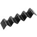 A black faux-slate melamine taco holder with 4 or 5 compartments.