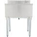 A stainless steel Eagle Group underbar ice bin with legs.