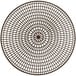 A circular metal grid with a center.