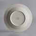 A close-up of a Libbey stoneware pasta bowl with a small rim and a logo on it.