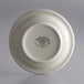 A white Libbey narrow rim stoneware plate with a black logo.