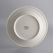 A white Libbey stoneware plate with a black logo on the bottom.