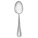 A Libbey stainless steel teaspoon with a beaded handle.