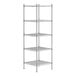 A Regency stainless steel wire shelving unit with five shelves.