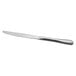 a silver knife with a button