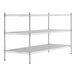 A Regency white metal wire shelving kit with three shelves.