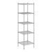 A Regency stainless steel wire shelving unit with four shelves.