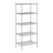 A Regency stainless steel wire shelving unit with four shelves.