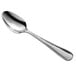 a silver spoon on a white background