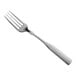 A close-up of a Libbey Salem stainless steel dinner fork with a silver handle.