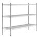 A Regency stainless steel wire shelving kit with three shelves.