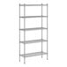 A Regency stainless steel wire shelving kit with four shelves.