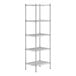 A Regency stainless steel wire shelving unit with five shelves.