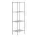 A Regency stainless steel wire shelving unit with four shelves.