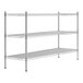 A Regency stainless steel wire shelving unit with three shelves.