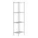 A Regency stainless steel wire shelving unit with four shelves.