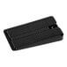 A black rectangular hard plastic wedge with a hole in the middle.