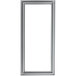 A white rectangular replacement door gasket with a silver frame.