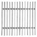 A Regency stainless steel grill grate for a floor drain with four bars.
