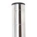 A silver tube with a black cap.