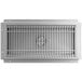 A Regency stainless steel floor trough grate with a grid.