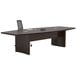 A Safco Aberdeen mocha rectangular conference table.