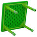 A green square Flash Furniture activity table with adjustable height and four legs.
