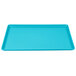 A blue rectangular Cambro dietary tray.