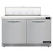 A stainless steel Continental Refrigerator with two doors.