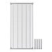 A Regency chrome wire dunnage shelf with metal rods.