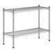 A Regency chrome wire shelving kit with two shelves.