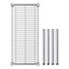A Regency chrome wire rack with several metal rods.