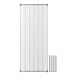 A metal grid shelf with metal rods.