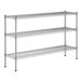 A Regency chrome wire shelving kit with three shelves.