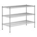 A Regency chrome wire shelving kit with three shelves.