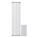A chrome metal grid with metal rods.