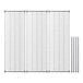 A chrome wire shelving kit with metal grid shelves and rods.