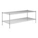 A wire frame Regency chrome shelf kit with two shelves.