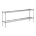 A wireframe of a Regency chrome steel shelf with two shelves.