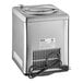 A silver stainless steel Waring ice cream machine with a black cord.